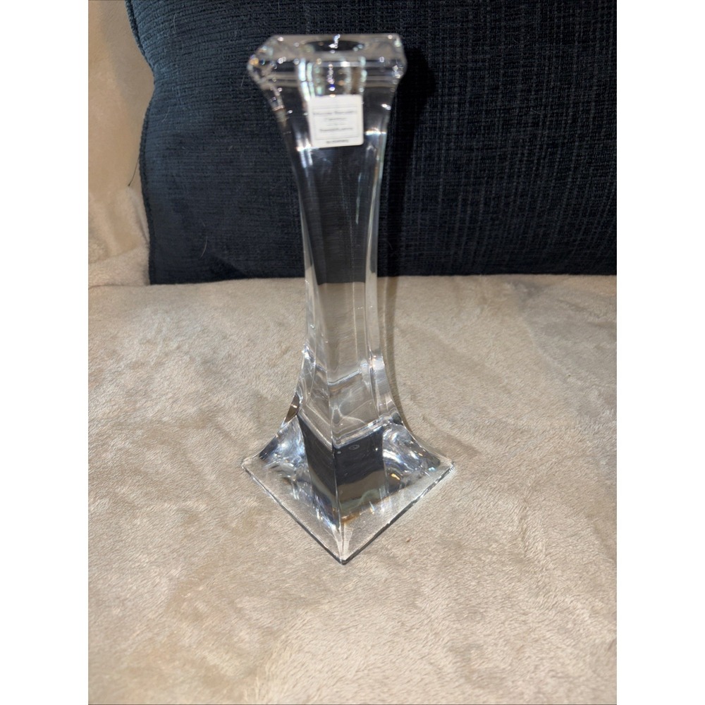 Vintage MILLER ROGASKA  Crystal CANDLE Holder Tango 8" Candlestick Signed